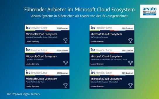 Arvato Systems in sechs Bereichen als Leader durch ISG ausgezeichnet