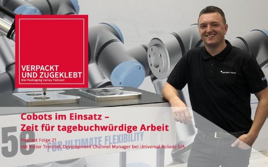 Neuer Packaging Valley Podcast: Cobots im Einsatz – Zeit für tagebuchwürdige Arbeit