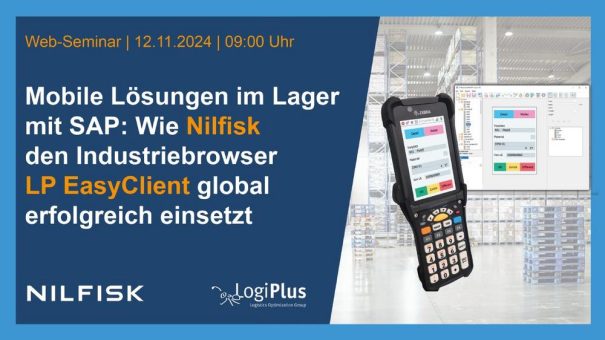 LogiPlus Web-Seminar zum Einsatz des Industriebrowsers LP EasyClient bei Nilfisk