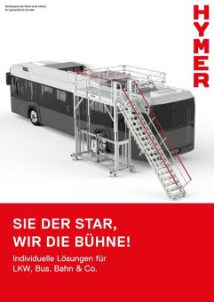 Flexible Steigtechnik für LKW, Bus und Bahn