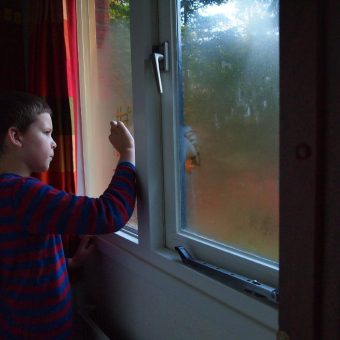 Nasse Fenster im Winter