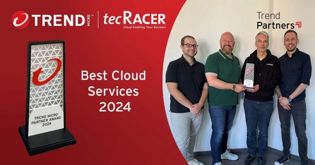 tecRacer erhält „Best Cloud Services 2024“ Partner Award von Trend Micro