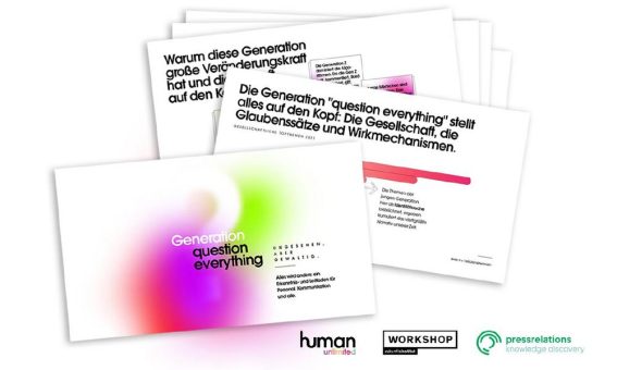 pressrelations, human unlimited und Zukunftsinstitut Workshop veröffentlichen Studie zur gesellschaftlichen Wirkmacht der Gen Z und ihren Einfluss auf Unternehmen