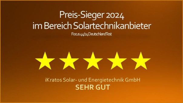 Preis-Sieger 2024 in der Kategorie Solartechnik