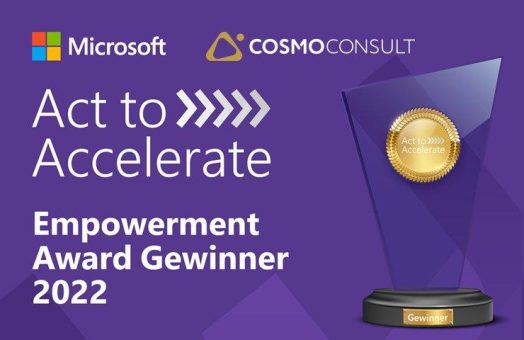 COSMO CONSULT-Gruppe gewinnt Microsofts Act to Accelerate-Award