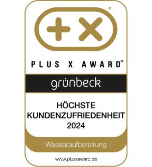 PLUS X AWARD® für Grünbeck: Herausragende Kundenzufriedenheit gewürdigt