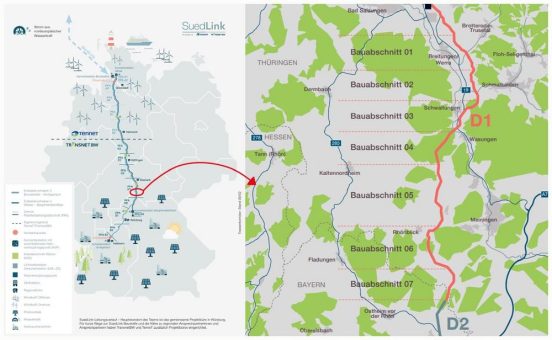 SuedLink: Firmengruppe Max Bögl erhält Großauftrag für Tiefbauarbeiten in Thüringen