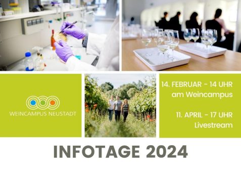 Infotage am Weincampus Neustadt: 14. Februar und 11. April