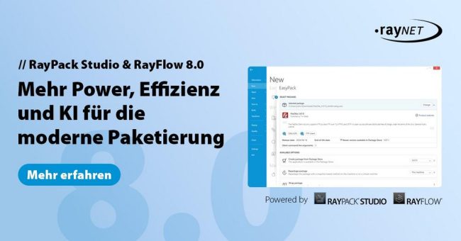 RayPack Studio & RayFlow 8.0: Mehr Power, Effizienz und KI für die moderne Paketierung