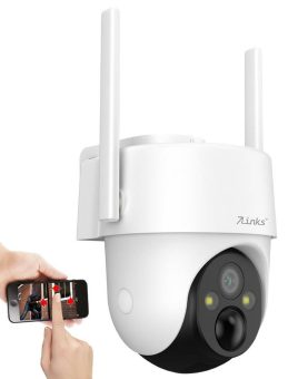 7links 4G / LTE-Pan-Tilt-Überwachungskamera IPC-730.lte, 2K-Auflösung, Akku, App, außen