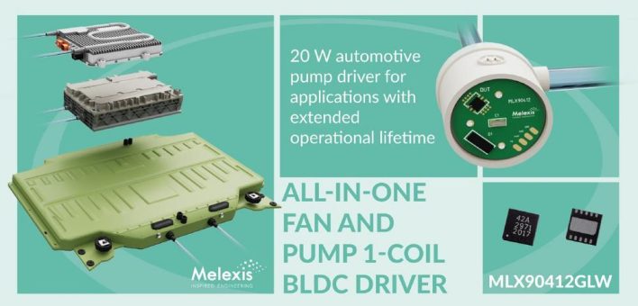 Neue Version des Pumpen-/Lüfter-Treiber-ICs von Melexis sorgt für längere Lebensdauer