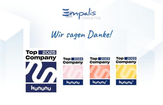 Ausgezeichnet arbeiten: Empalis erhält auch für 2025 den kununu Top Company Award