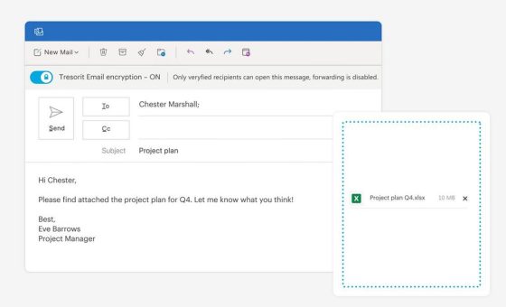 E-Mails mit Tresorit nach eigenen Regeln automatisiert absichern