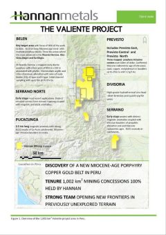 Hannan definiert grossflächige IP-geophysikalische Anomalie im Ricardo Herrera Kupfer-Gold-Porphyr, Valiente Peru