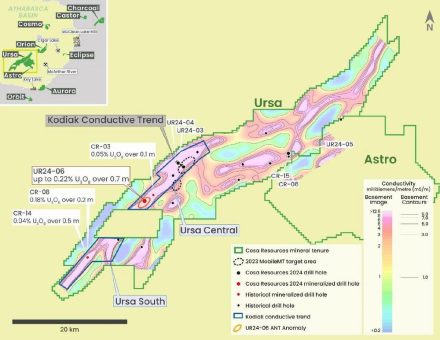 Cosa Resources meldet Uranergebnisse aus dem zu 100 % im Besitz befindlichen Ursa-Projekt, Athabasca Basin, Saskatchewan