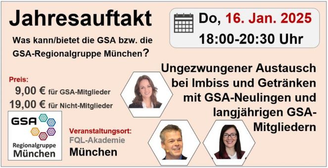 Trainer und Redner treffen sich am 16. Januar ab 18 Uhr in München-Nymphenburg