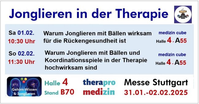 Doppelmesse „therapro“ und „medizin“ von Fr 31.01. bis So 02.02 in Stuttgart