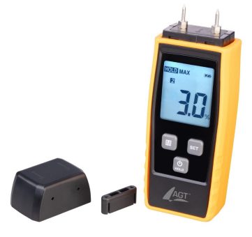 AGT Mobiler 4in1-Feuchtigkeitsdetektor, Batterie-Betrieb, LCD-Display