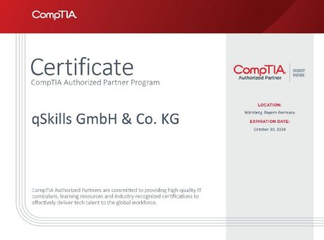 qSkills wird offiziell „CompTIA Authorized Partner – Delivery Partner“