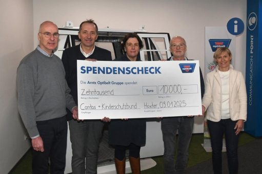 Arntz Optibelt Gruppe unterstützt gemeinnützige Organisationen mit Spenden