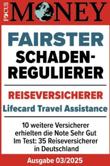 Die besten Reiseversicherer: LTA zum siebten Mal in Folge als „fairster Schadenregulierer“ ausgezeichnet