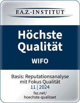 WIFO GmbH ist Branchensieger in der Studie „Höchste Qualität 2024“