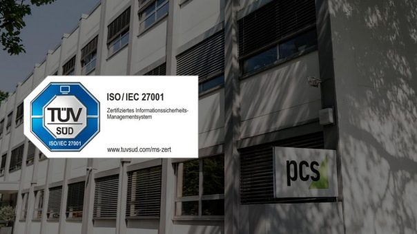 PCS Systemtechnik erhält ISO 27001-Zertifizierung für das Informationssicherheitsmanagement.