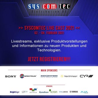 syscomtec LIVE CAST: leistungsstarke Produkte für die AV-Branche