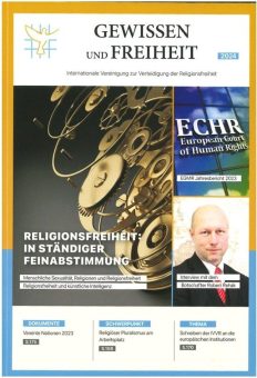 Religionsfreiheit in ständiger Feinabstimmung –  Neue Ausgabe der Zeitschrift „Gewissen und Freiheit“ erschienen