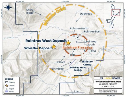 U.S. GoldMining entdeckt neue hochgradige Zone auf dem Raintree-Prospekt, Whistler Gold-Kupfer-Projekt, Alaska