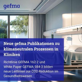 Neue gefma-Publikationen zu klimaneutralen Sekundärprozessen zeigen Wege zu mehr Nachhaltigkeit in Kliniken auf