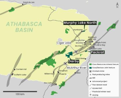 Cosa beginnt mit Kernbohrungen auf dem Uranprojekt Murphy Lake North, Athabasca Basin, Saskatchewan