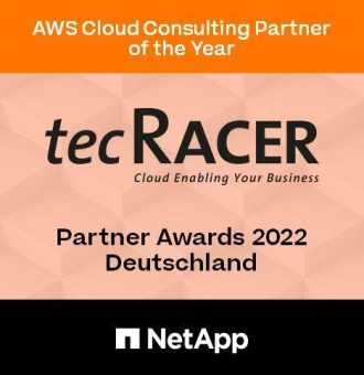 tecRacer ist NetApp “AWS Cloud Consulting Partner of the Year, Germany 2022”