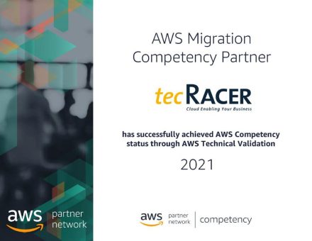 tecRacer mit dem Amazon Web Services (AWS) Migration Competency Status ausgezeichnet