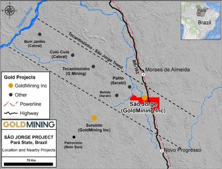 GoldMining Inc. aktualisiert Mineralressourcen-Schätzung, erweitert Landpaket und hebt Explorationspotenzial im Projekt São Jorge in Brasilien hervor