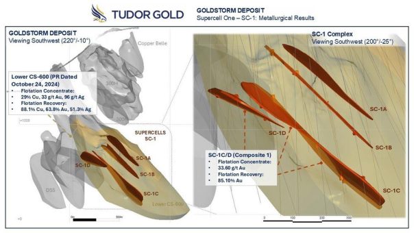 Tudor Gold gibt positive Ergebnisse der ersten metallurgischen Tests für den hochgradigen Gold-Supercell-One-Komplex innerhalb der Goldstorm-Lagerstätte bei Teaty Creek im Herzen des goldenen Dreiecks in Britisch-Columbia bekannt